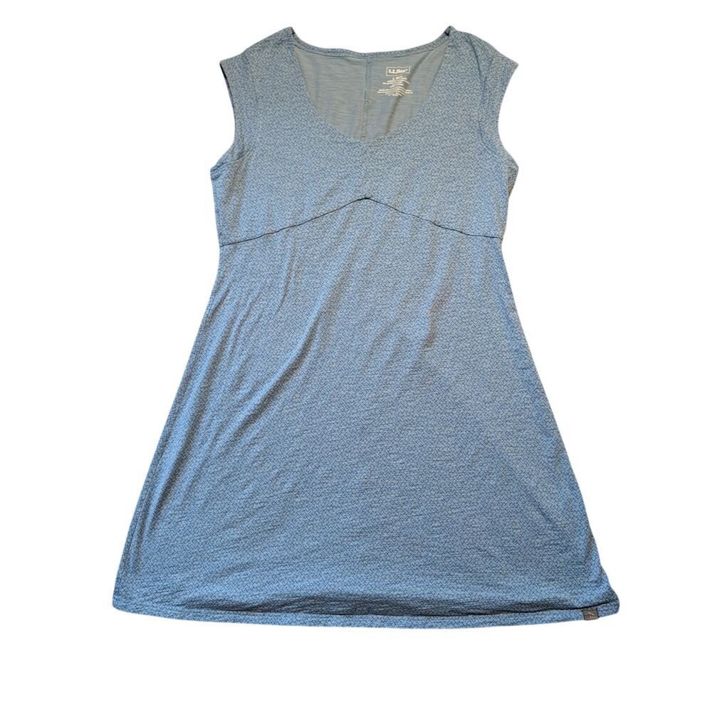 L.L. Bean Women's Light Blue, cap sleeve, LG; simple, minimalist summer dress